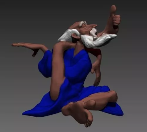 Standing Man In Short Pant 3d model