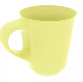Plastic Mug Yellow 3d model