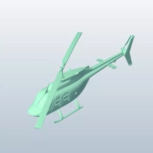 Red Helicopter Rescue Plane 3d model