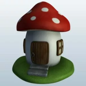 Mushroom House 3d model