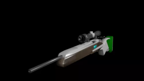 Warrior And Sniper Gun 3d model