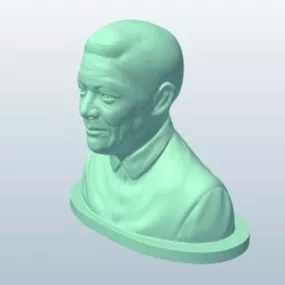 Nelson Mandela Bust Figurine 3d model