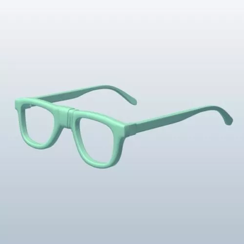 Modern Nerd Glasses 3d model Modern Nerd Glasses 3d model