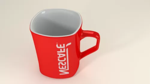 Brass Cup With Spoon 3d model
