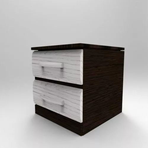 Nightstand Minimalist Drawers 3d model