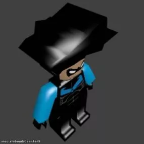 Cartoon Nightwing Lego 3d model