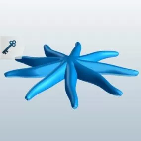 Nine Armed Starfish Animal 3d model