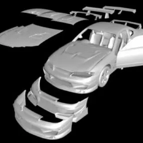 Nissan Silvia Car 3d model