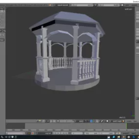 Park Pavilion Western Style 3d model