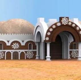 Traditional Nigeria Architecture 3d model
