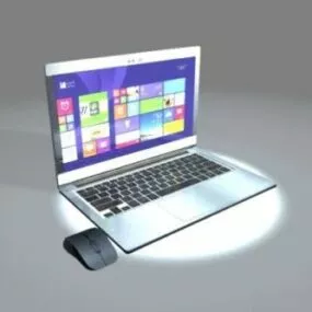 Notebook Lowpoly With Mouse 3d model