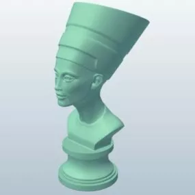Pharaohs Bust Sculpture 3d model