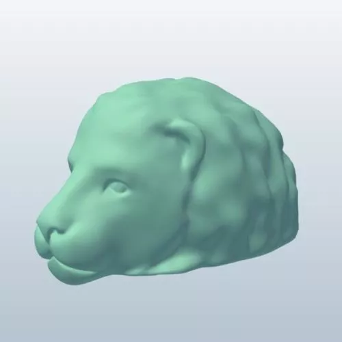 Stone Carved Lion Sculpture 3d model