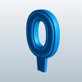Number Zero Balloon 3d model