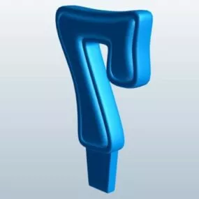 Number 7 Balloon 3d model