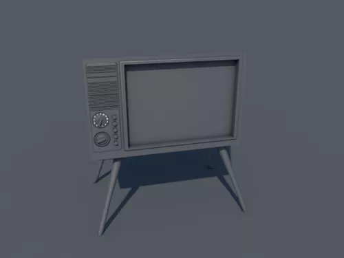 Old Television With Stand 3d model Old Television With Stand 3d model