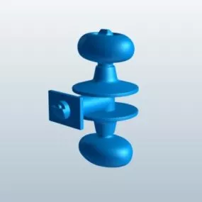 Oblong Door Handle 3d model