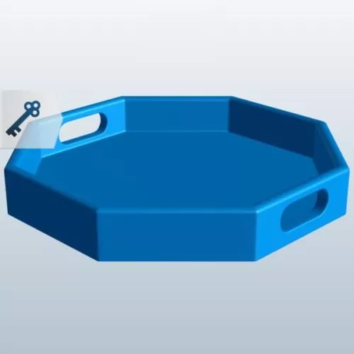 Lowpoly Octagon Tray 3d model Lowpoly Octagon Tray 3d model