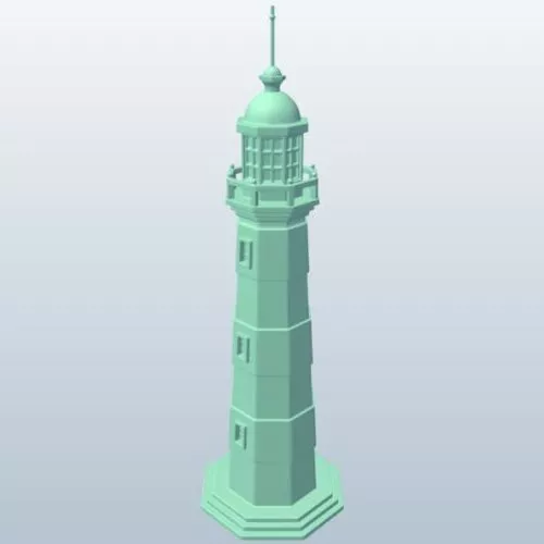 Ancient Rock Lighthouse Building 3d model