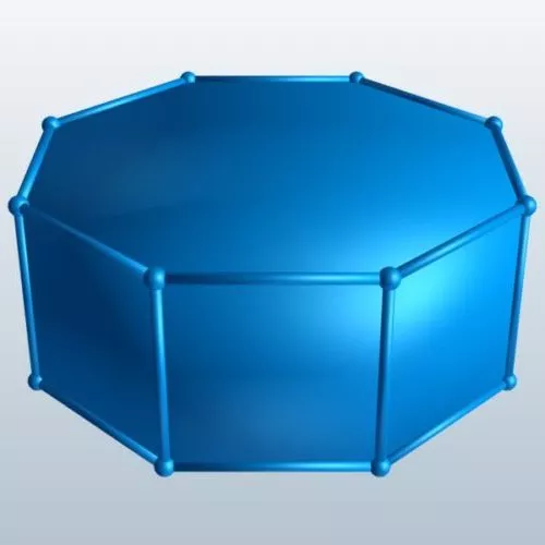 Octagonal Prism Shaped 3d model Octagonal Prism Shaped 3d model