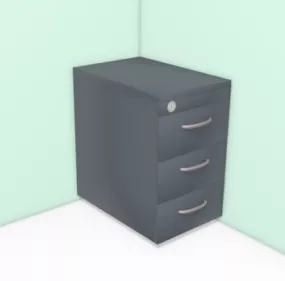 Metal Office Drawer 3d model