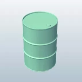 Old Oil Drum Lowpoly 3d model