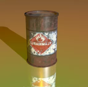 Old Barrel Tank 3d model