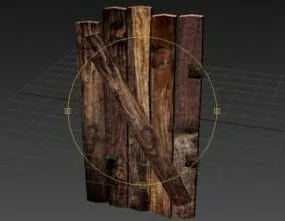 Old Wood Door V1 3d model