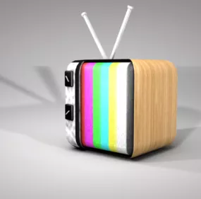 Old Vintage Tv Rigged 3d model