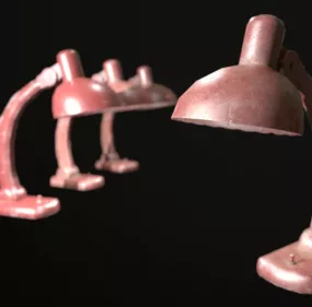 Old Rusty Table Lamp 3d model