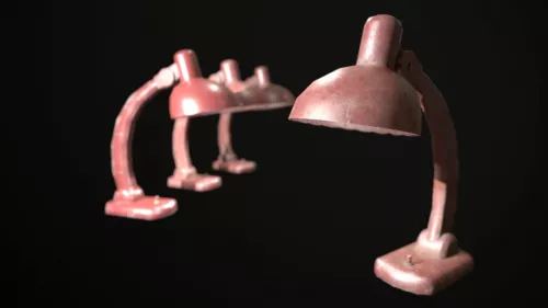 Old Rusty Table Lamp 3d model Old Rusty Table Lamp 3d model
