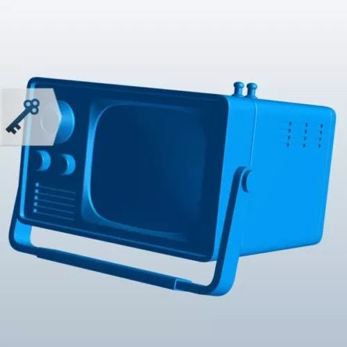 Portable Old Television 3d model Portable Old Television 3d model