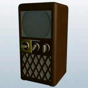 Vintage Television Tall Box 3d model