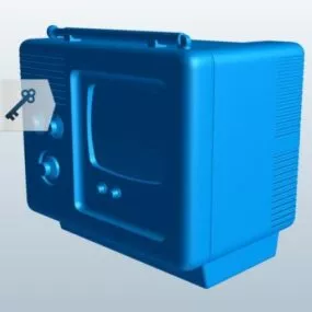 Old Television 1970s 3d model