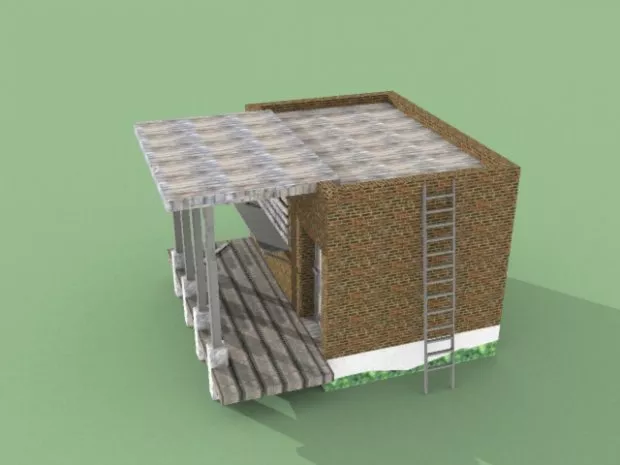 Building House European Style 3d model