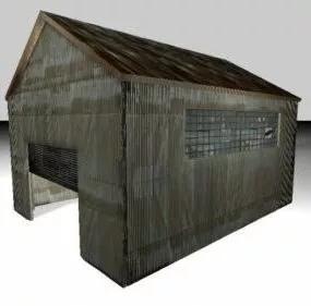 Old Wood Warehouse 3d model