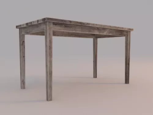 Old Wooden Table Furniture 3d model Old Wooden Table Furniture 3d model