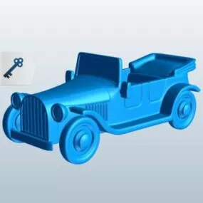 Old Convertible Car 3d model