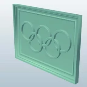 Framed Of Olympic Rings 3d model