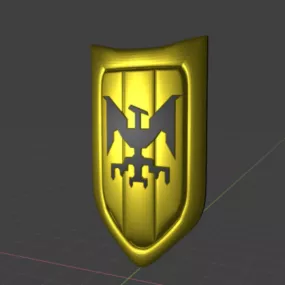 European Oriental Shield 3d model