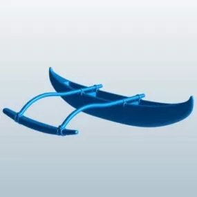 Outrigger Canoe 3d model