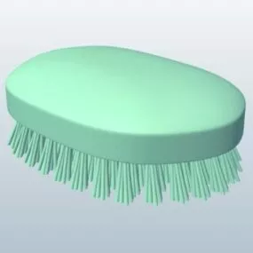 Oval Palm Brush 3d model