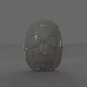 Owl Lowpoly Toy 3d model