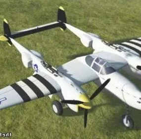 P38j Airplane 3d model