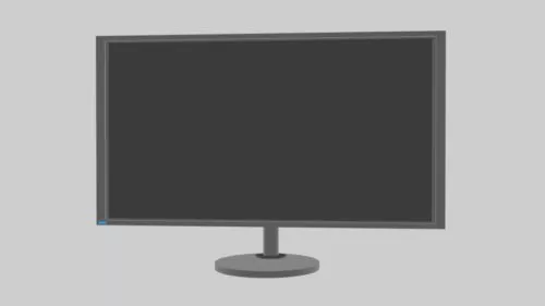 Lcd Screen With Remote 3d model