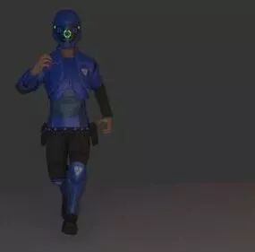 Running Warrior Character Rigged 3d model