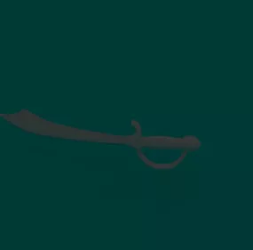 Vintage Pirate Sword 3d model