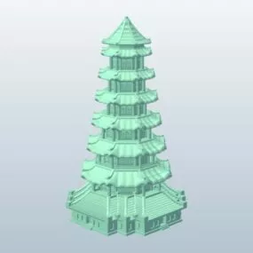 Ancient Pagoda Tower 3d model