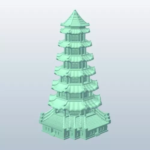 Ancient Pagoda Tower 3d model Ancient Pagoda Tower 3d model