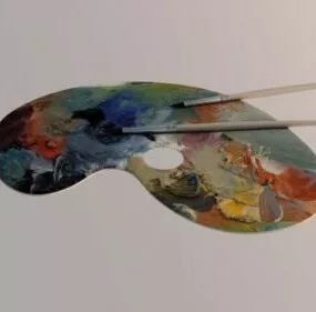 Paint Palette 3d model
